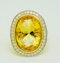 18K yellow gold 9.32ct Yellow Citrine and Diamond Ring - image 5