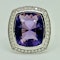 10.32ct Amethyst & Diamond Ring - image 1