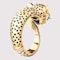 A Gold Enamel Diamond & Ruby Leopard Bangle - image 3