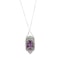 An Amethyst Marcasite Amazonite Pendant by Theodor Fahrner - image 1