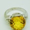 18K white gold Citrine and Diamond Ring - image 4