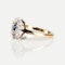A Deco Diamond Basaltic Sapphire Ring - image 1