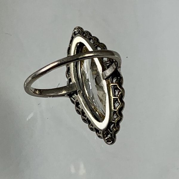 Edwardian platinum ring with over 2 carat diamond - image 2
