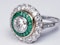 Emerald and Diamond Target Engagement Ring  DBGEMS - image 2
