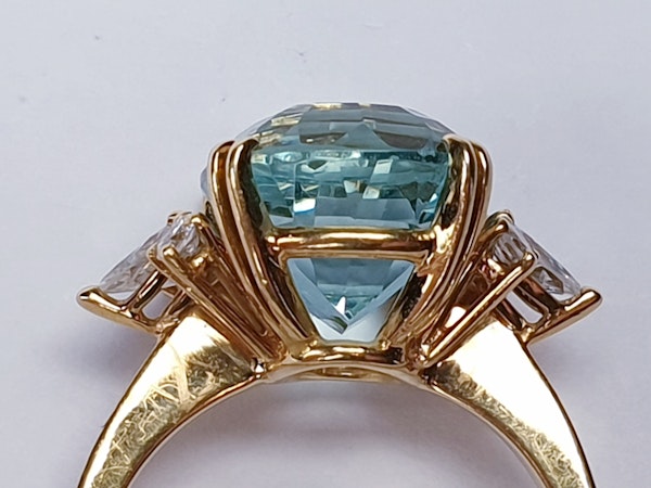 Aquamarine and diamond dress ring  DBGEMS - image 6