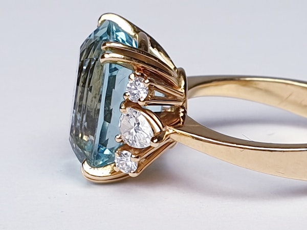 Aquamarine and diamond dress ring  DBGEMS - image 7