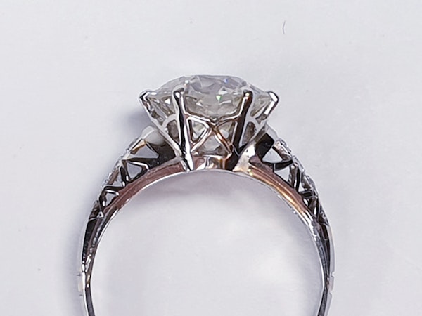 2.61ct old European transitional cut diamond engagement ring  DBGEMS - image 3