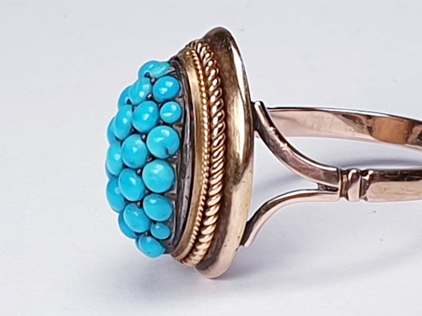 Victorian Turquoise Bombe Ring  DBGEMS - image 4