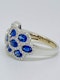 14K white gold 3.00ct Natural Blue Sapphire and 1.00ct Diamond Ring. - image 2