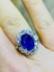 18K yellow gold 4.86ct Natural Blue Sapphire and 1.00ct Diamond Ring - image 4