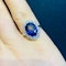 18K white gold 5.02ct Natural Blue Sapphire and 0.80ct Diamond Ring - image 4