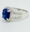 18K white gold 3.05ct Natural Blue Sapphire and 0.49ct Diamond Ring - image 2