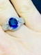 18K white gold 3.05ct Natural Blue Sapphire and 0.49ct Diamond Ring - image 4