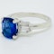 18K white gold 2.54ct Natural Blue Sapphire and 0.45ct Diamond Ring - image 2