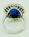 18K white gold 11.90ct Natural Cabochon Blue Sapphire and Diamond Ring - image 3