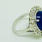 18K white gold 11.90ct Natural Cabochon Blue Sapphire and Diamond Ring - image 5