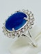 18K white gold 11.90ct Natural Cabochon Blue Sapphire and Diamond Ring - image 2