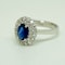 18K white gold 0.72ct Natural Blue Sapphire and 0.59ct Diamond Ring - image 2