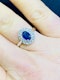 18K white gold 0.72ct Natural Blue Sapphire and 0.59ct Diamond Ring - image 5