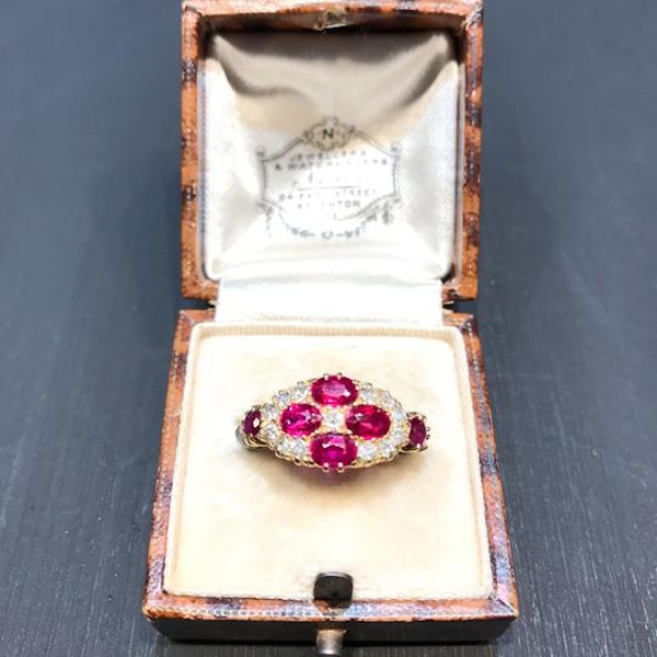 An Antique Ruby and Diamond Ring - image 1