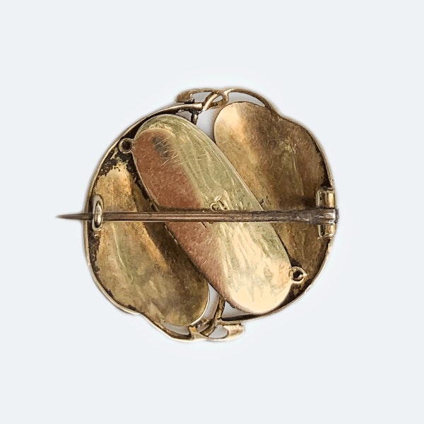 A Gold and Mother of Pearl Brooch by Archibald Knox - image 2