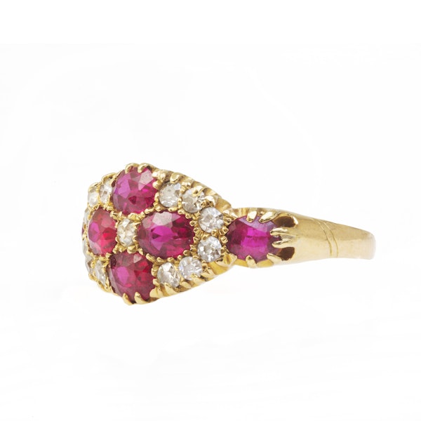 An Antique Ruby Diamond Ring - image 1