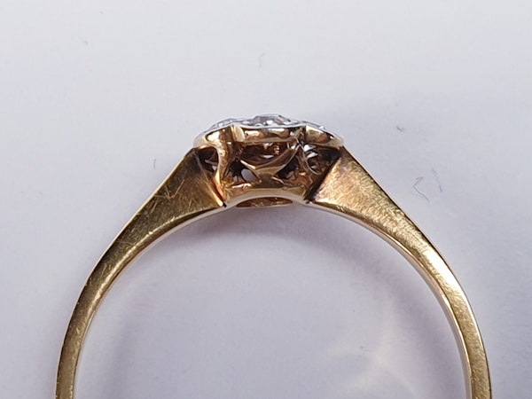 Edwardian Diamond Cluster Ring 1948   DBGEMS - image 5