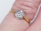 Edwardian Diamond Cluster Ring 1948   DBGEMS - image 4