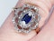 Antique Sapphire and Rose Cut Diamond Cluster Ring  DBGEMS - image 5