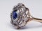 Antique Sapphire and Rose Cut Diamond Cluster Ring  DBGEMS - image 3