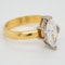Marquise shaped  diamond solitaire ring - image 2