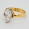 Marquise shaped  diamond solitaire ring - image 4