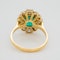 Emerald and diamond oval cluster ring - image 4