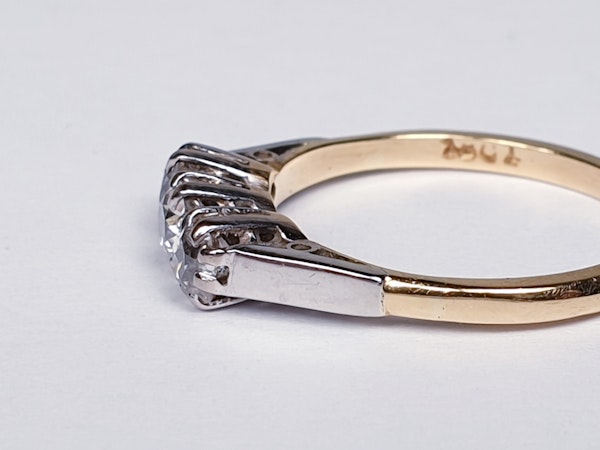 Antique Three Stone Diamond Engagement Ring  DBGEMS - image 4