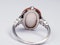 Art Deco Coral & Diamond Ring  DBGEMS - image 3