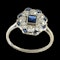 MM6420r Sapphire diamond platinum cluster ring.  1920c - image 2