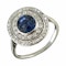 MM6468r Platinum Edwardian sapphire diamond target ring 1910c - image 3
