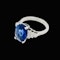 Platinum 5.40ct Natural Blue Sapphire and Diamond Ring - image 3