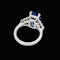 Platinum 5.40ct Natural Blue Sapphire and Diamond Ring - image 4