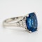 Platinum 5.40ct Natural Blue Sapphire and Diamond Ring - image 6