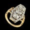 MM6471r French Marquise rose diamond gold platinum ring 1900c - image 1