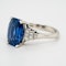 Platinum 5.40ct Natural Blue Sapphire and Diamond Ring - image 7