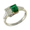 MM6443r Amazing stylish 1930c  emerald diamond cocktail ring - image 1
