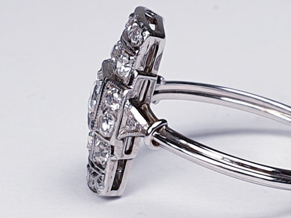 Art deco diamond engagement ring  DBGEMS - image 3