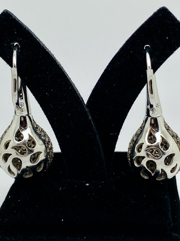 18K white gold Diamond Earrings - image 3
