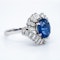 18K white gold 4.50ct Natural Blue Sapphire and 1.80ct Diamond Ring - image 5