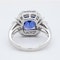 18K white gold 5.53ct Natural Blue Sapphire and 0.57ct Diamond Ring - image 4