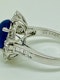 18K white gold 4.62ct Natural Cabochon Blue Sapphire and 0.82ct Diamond Ring - image 4