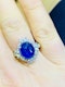 18K white gold 4.62ct Natural Cabochon Blue Sapphire and 0.82ct Diamond Ring - image 6