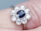 Old Cut Sapphire & Diamond Cluster Ring  DBGEMS - image 6